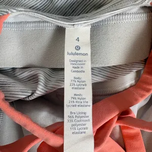 Lululemon Stash N Run Tank Wee Are From Space Nimbus Battleship Coral Size‎ 4 thumbnail 5