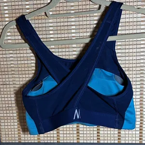 Nike Lg Dry-Fit Two Tone Blue Sports Bra thumbnail 2
