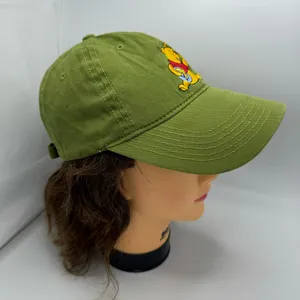 Disney Winnie the Pooh Honeypot Baseball Hat in Olive Green Adjustable Cap thumbnail 2