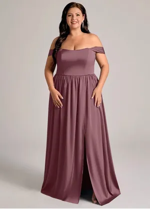 Azazie Bridesmaid Dress Calianna Amethyst A2 thumbnail 5