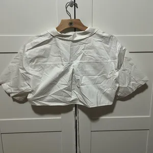 Zara White Wrap Crop Top thumbnail 8