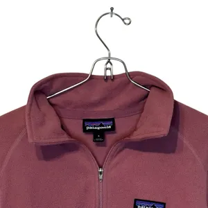 Patagonia Women's Sweater‎ Top Micro D 1/4 Zip Fleece Pullover Pale Pink Small thumbnail 2