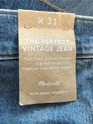 NWT Madewell The Perfect Vintage Jean Size 31 Kepler Wash thumbnail 8