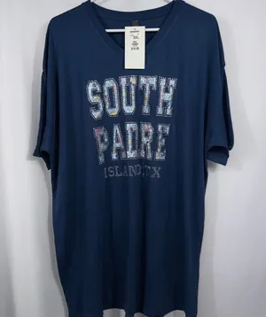 South Padre Island Rhinestone Tee 2XL NWT thumbnail 1