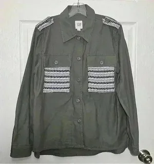 GAP Jacket with Crochet pocket Military style Utility jacket | size large thumbnail 1