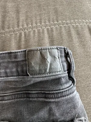 American Eagle Shorts Jean Black Ripped thumbnail 5