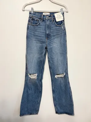 NWT Abercrombie & Fitch The ‘90s Relaxed Jean Ultra High Rise Size 25 0 NEW thumbnail 2