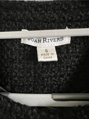 Joan Rivers Black Tweed Jacket with Gold Buttons thumbnail 4