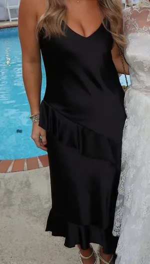 Gianni Bini Black Asymmetric Dress thumbnail 1