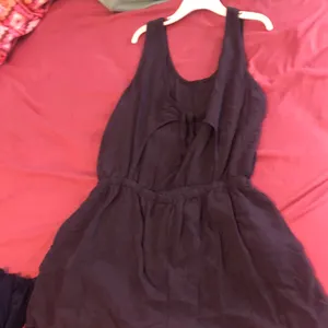 Boohoo Navy Open Back Romper thumbnail 2