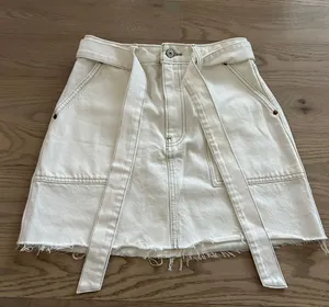 Denim Skirt White thumbnail 1