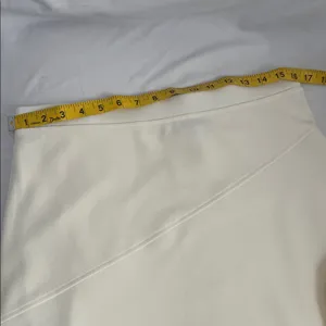 DKNY Cream Asymmetrical Midi Skirt thumbnail 4