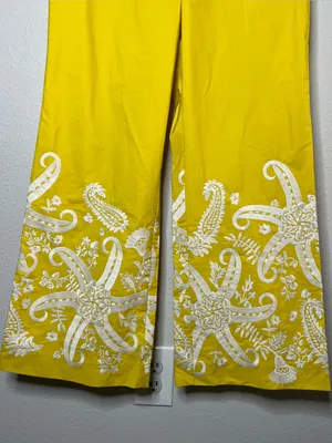 Maeve Tie Front Sleeveless Top & Embroidered Wide Leg Pant Set thumbnail 12