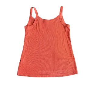 Old Navy Women’s Size S Fitted Ribbed Tank Top Sunset Orange Cami Layering Basic thumbnail 4
