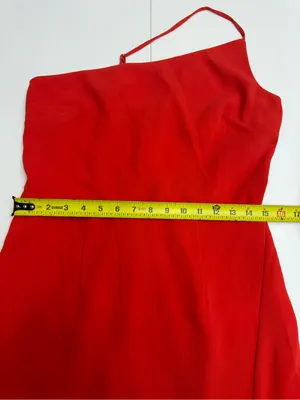 Lovers + Friends Red Asymmetrical One-Shoulder Midi Dress Size M thumbnail 7