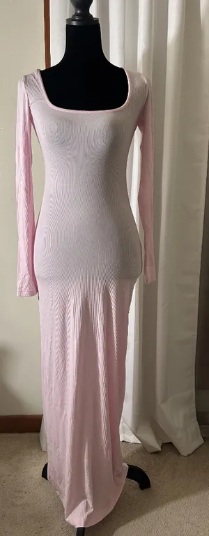 Skims NWOT Soft Long Sleeve Dress Cherry Blossom Medium Petite thumbnail 1