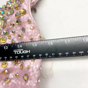 La‎ Femme Sequin Crystal Mini Dress Womens Sz 6 Pink Glam Homecoming Y2K thumbnail 2