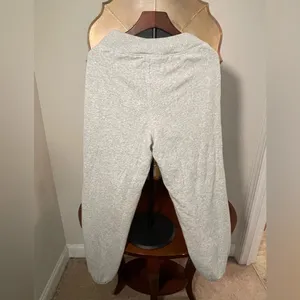 Aerie Light Gray Jogger Sweatpants Zip Up Casual Cozy Athleisure Normcore thumbnail 2