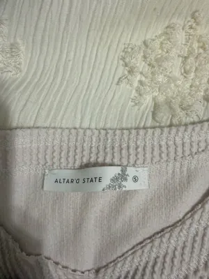 Altar'd State white top with cut out detail Size S #festival thumbnail 2