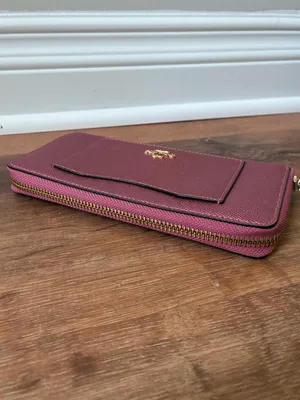 Coach Metallic Crossgrain Leather Zip-Around Long Wallet F21068 thumbnail 9