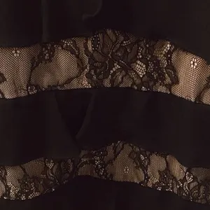 ML Monique Lhuillier Black Lace Panel Tiered sleeveless Formal Gown Dress 10 thumbnail 12