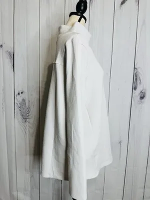 Spanx Air Essentials Got-Ya-Covered Mock Neck Pullover Top Off White Sz XL thumbnail 8
