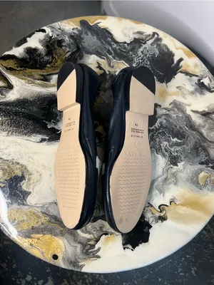 Vintage Nine West Navy White Leather Colorblock Flats thumbnail 9