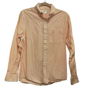 Old Navy‎ Orange White Stripe Button Down Shirt Small Long Sleeve Casual thumbnail 1
