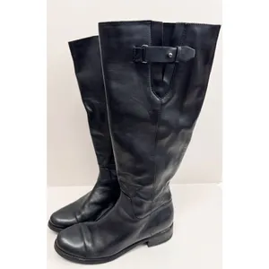 Blondo Black Leather‎ Waterproof Knee High Riding Boots Size 6M Buckle Detail thumbnail 2