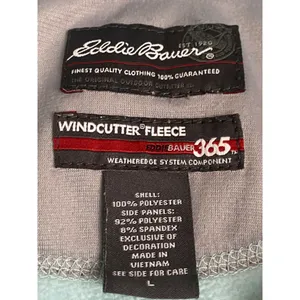 Eddie Bauer 365 Polartec windcutter fleece‎ Vest womens sz L Blue Green Gray thumbnail 11