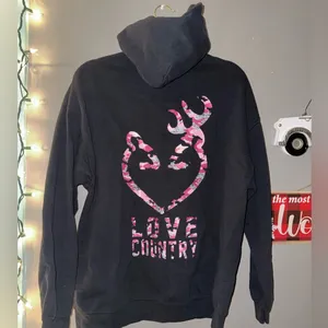 Country Camo Hoodie Pink Size XL thumbnail 2