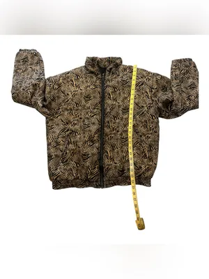 VTG Stunt Sports 100% Silk Leopard Print Bomber Jacket - Oversized S thumbnail 4