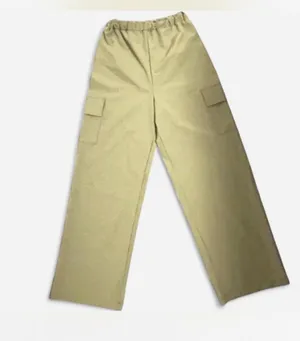 Derek Heart Olive Green High-Waisted Wide-Leg Cargo Pants - Size M 🌿✨ thumbnail 4