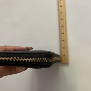 Kate Spade Neda Larchmont Avenue Pebble Leather Embossed Logo Black Wallet thumbnail 7