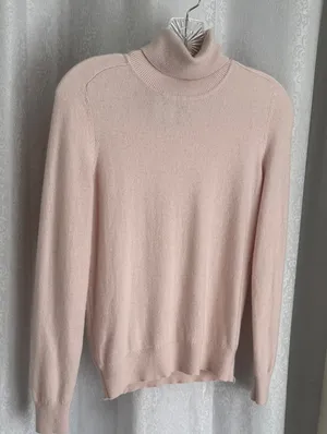 Quince Cashmere Pink Turtleneck Sweater Sz: Xs thumbnail 1