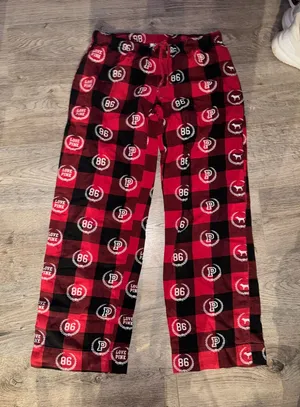 Victoria’s Secret PINK Vintage RARE Low Waist BLACK/RED PLAID VSPINK86 pants thumbnail 1