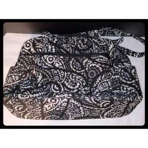 Vera Bradley Diaper Bag Women Large Black White Paisley Quilted Tote thumbnail 2