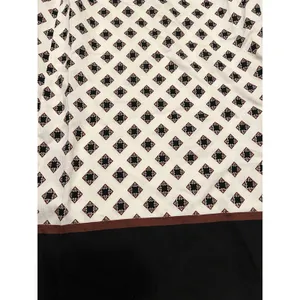 H&M‎ Womens Wide Leg Geometric Print Trousers Cream Black Size M New With Tags thumbnail 2