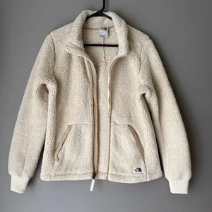 The‎ North Face sz S cream fleece jacket thumbnail 1