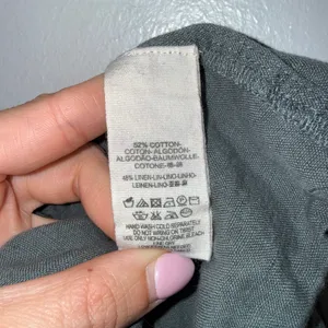 Free People‎ Mini Dress Womens Medium Grey Excellent Boho Open Back Ruffle Linen thumbnail 5