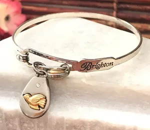 Brighton Bangle Bracelet with Dove Charm thumbnail 1