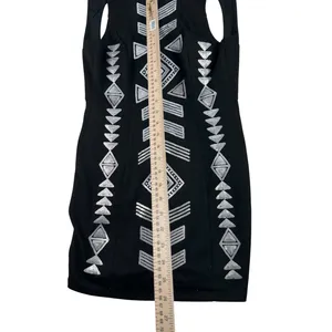 Design Lab by Lord & Taylor Black Sequin Geometric Bodycon Mini Dress Sz S thumbnail 8