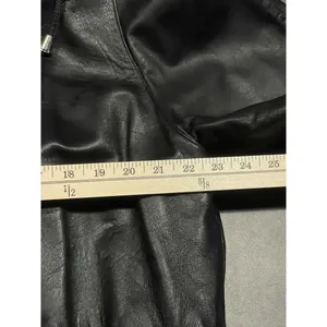 Images By Damselle Black‎ Leather Coat Vintage Women's Sz XL -200 thumbnail 11