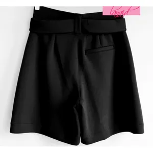 Spanx AirEssentials Bermuda Short Very Black High-Rise Waist Tie-Waist Belted XS thumbnail 7