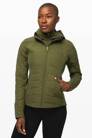 Sz 6 $228 Lululemon Another Mile Jacket Landscape Green No Hood thumbnail 1