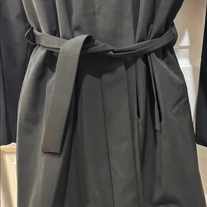 Oliver Grant Classic Black Belted Waterproof trench rain coat XS thumbnail 7