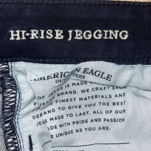 American Eagle Womens Super Stretch X4 Distressed High Rise Jegging‎ Dark Wash 6 thumbnail 6