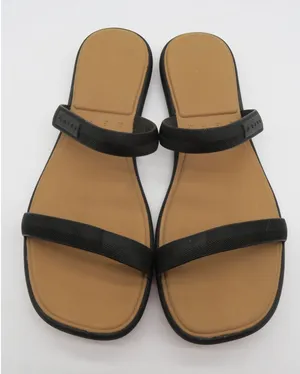 Reef Water Vista Black Tan Two Strap Slide Sandals Womens 10 CI4222 thumbnail 1