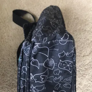 Roxy Black Tote Bag with Bird Pattern thumbnail 9