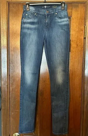 7 for all mankind Roxanne Mid Rise size 25 made in USA thumbnail 1